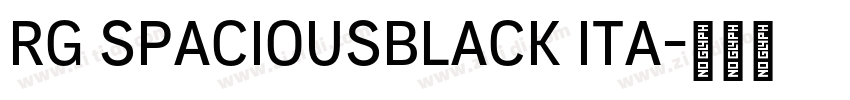 RG SPACIOUSBLACK ITA字体转换